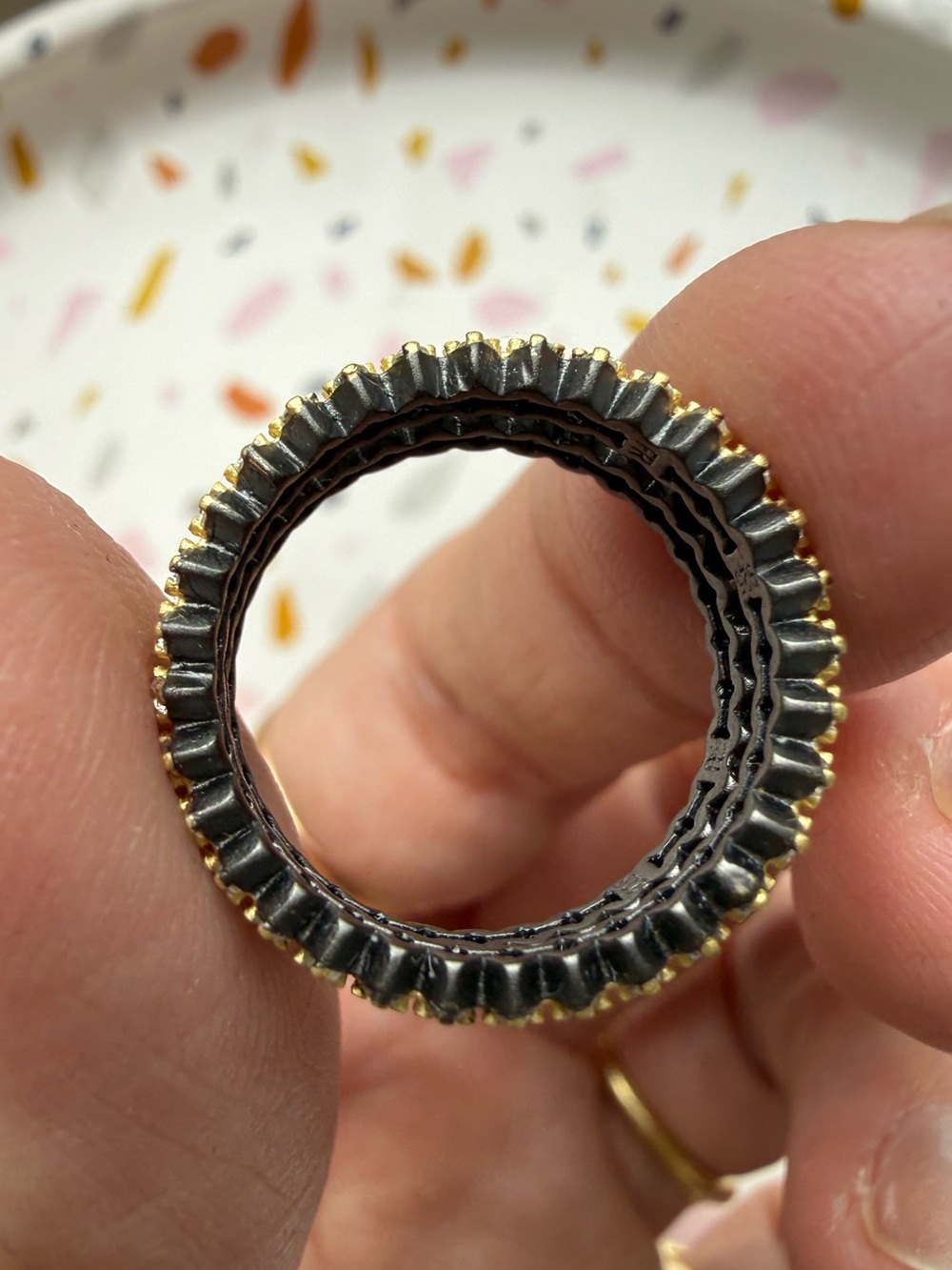 Freida Rothman Stacking Rings Sterling silver Size 6 new - Picture 4 of 5